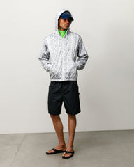 Transit Short shorts in black CORDURA nylon with elastic waist, slanted pockets, and zip back pocket.