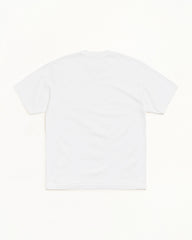 Garment Dyed SS Tee t-shirt in White, back view, midweight garment-dyed cotton.