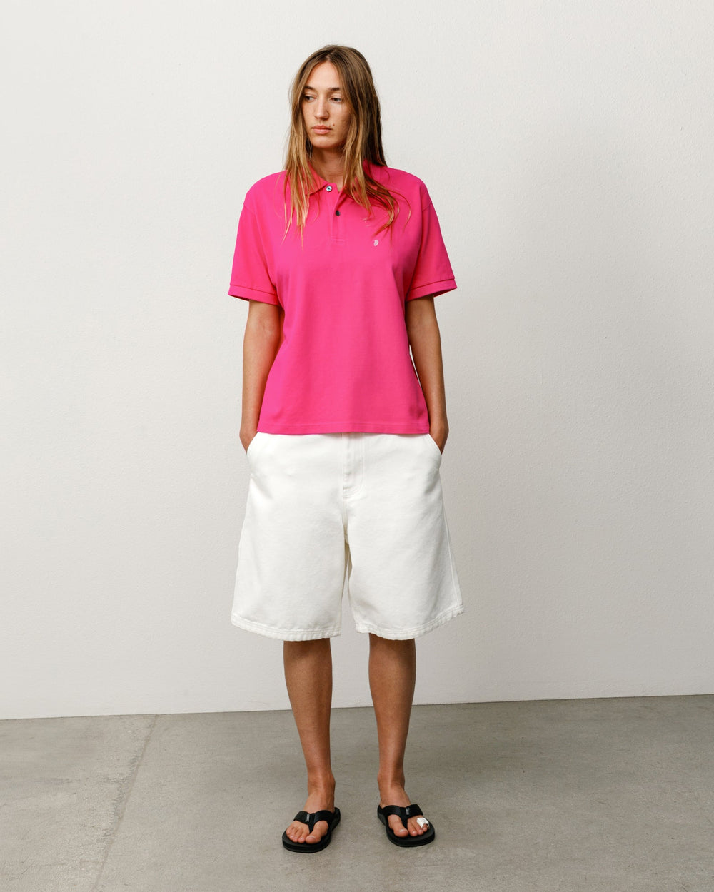Stüssy Classic Pique Polo shirt in the color Pink | product-card-slider