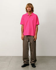 Classic Pique Polo shirt in pink, midweight cotton with rib-knit collar and cuffs.