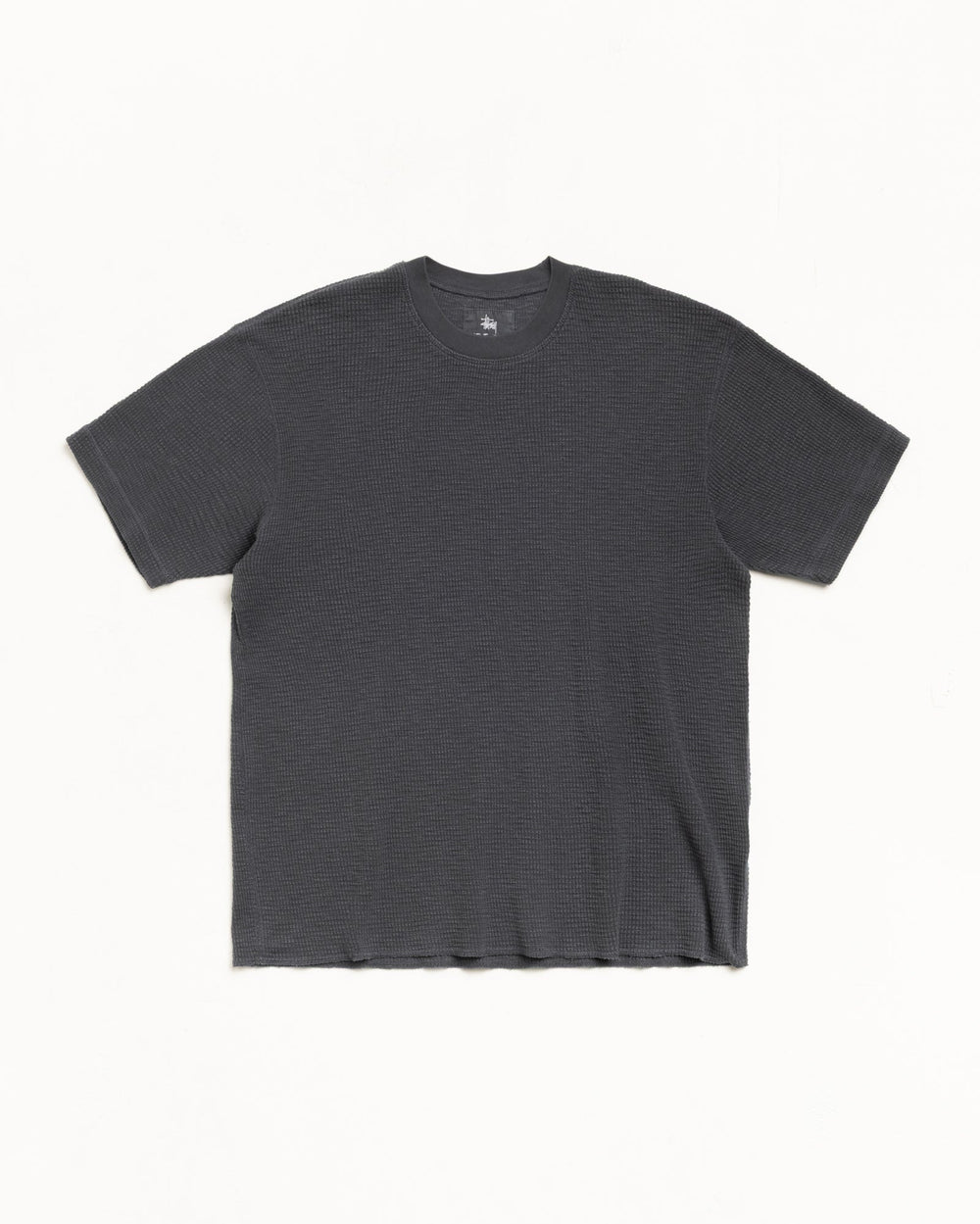 Pigment Dyed SS Thermal Tee in Faded Black | hero:main:collection:new-arrivals,shirts,tops-shirts,all,tees,outerwear,denim,knits,accessories,sunglasses,hoodies,sweats,mens-hoodies-sweatshirts,shorts,pants,bottoms,crew-sweats,zip-ups,swim,sweatpants,graphics,lazy-tees,mens-swim,womens-swim,swim,basic-9twenty,button-ups,jerseys,thermals,shorts,trunks,cargos,denim-jeans,bottoms,bags,belts,wearables,gear,footwear,button-ups,basic-tops,jerseys, | product-card-slider