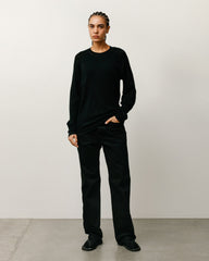 WOOL LS THERMAL Knit in Black, waffle-knit wool long-sleeve crewneck by Stüssy | product-card-slider