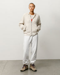 Lightweight Thermal Hoodie zip hood in Bone, cotton waffle knit with kangaroo pocket | product-card-slider