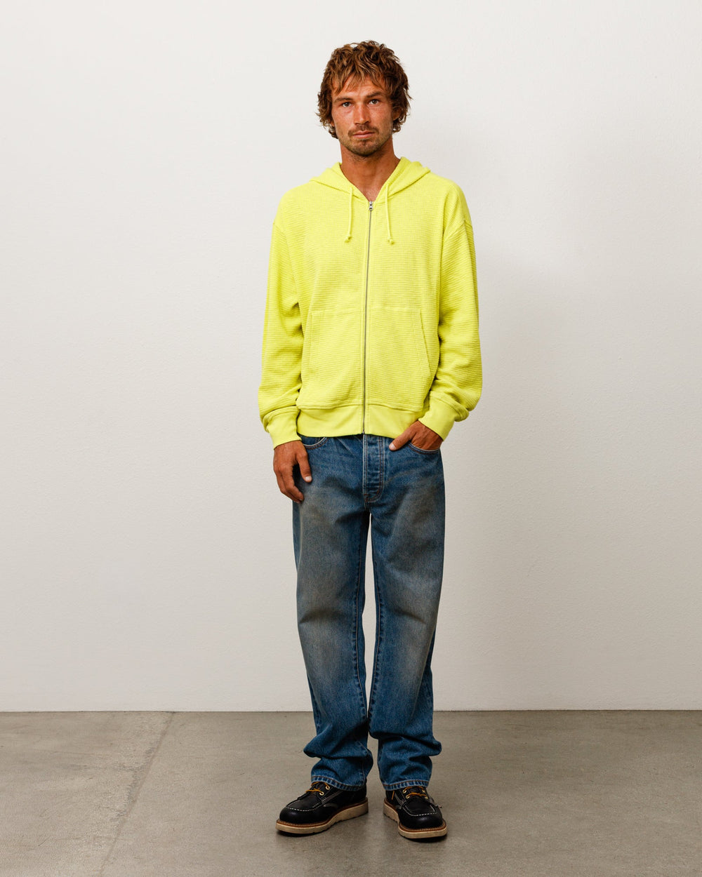 Light Weight Thermal Hood Unisex Long Sleeve In Lime | product-card-slider
