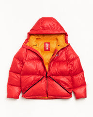 Micro Ripstop Down Parka Unisex Long Sleeve In Red | product-card-slider