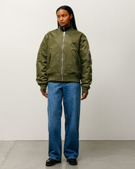 Built Bomber Jacket Mens Long Sleeve In Olive