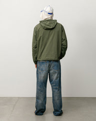 Lightweight Hooded Jacket Unisex Long Sleeve In Olive