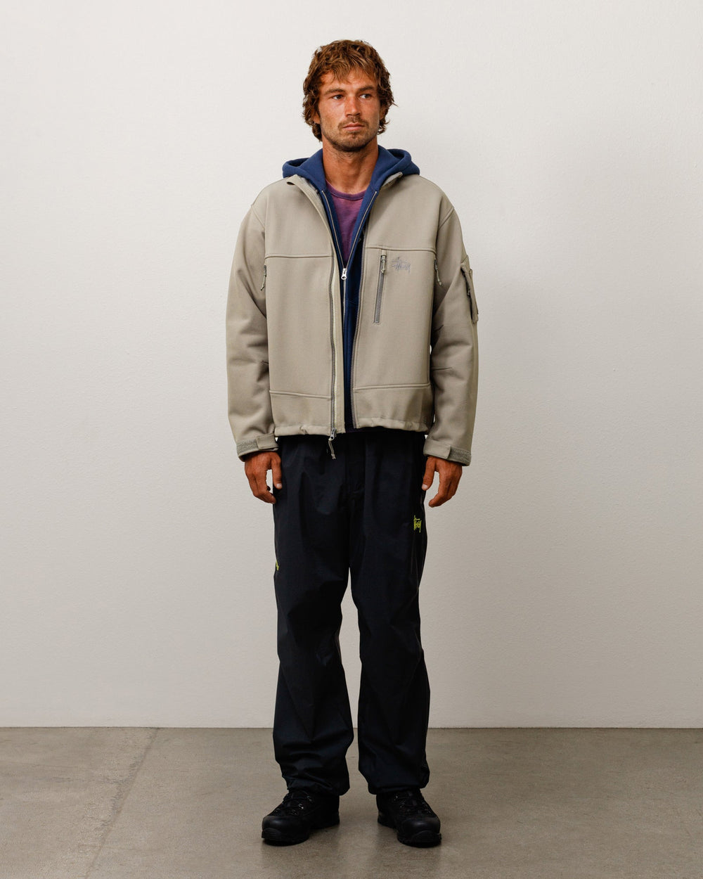 Soft Shell Jacket Unisex Long Sleeve In Moss Grey | product-card-slider