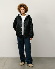 Hooded Coaches Jacket Mens Long Sleeve In Black