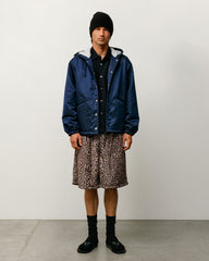 Hooded Coaches Jacket Mens Long Sleeve In Navy | product-card-slider