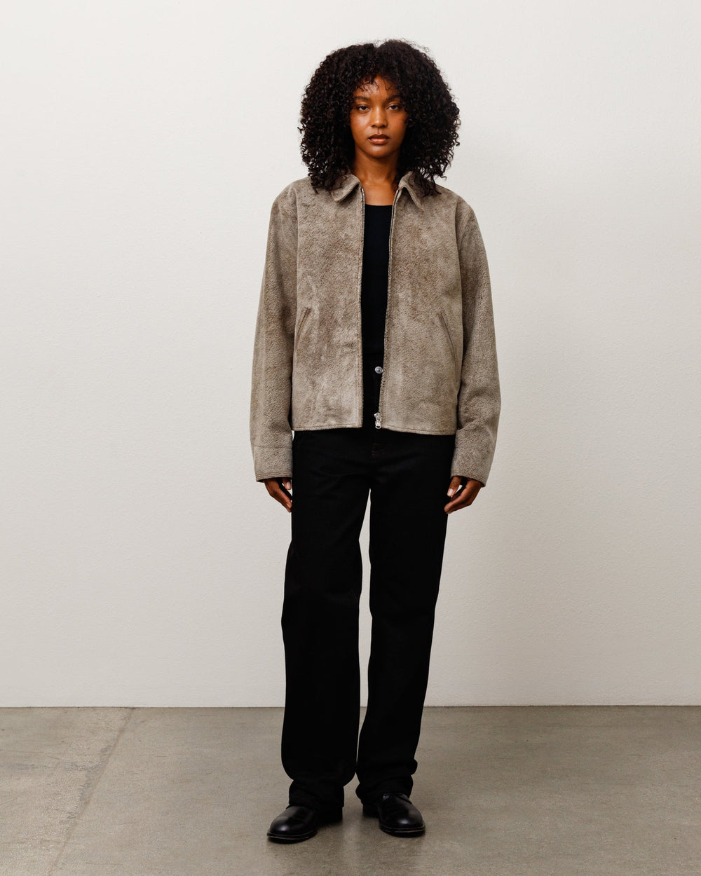 Garage Jacket Suede Unisex Long Sleeve In Suede | product-card-slider