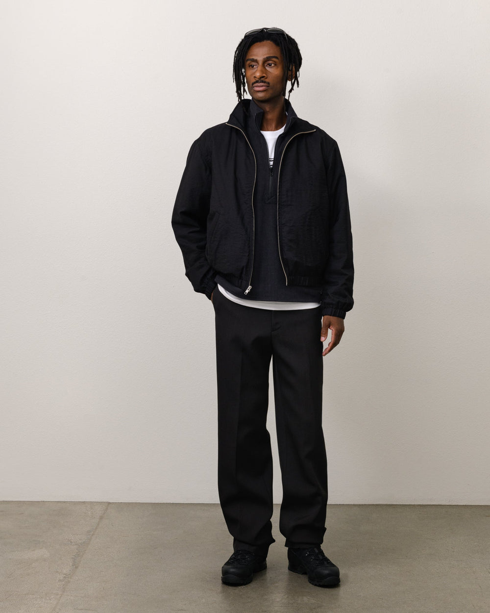 Swing Jacket Unisex Long Sleeve In Black | product-card-slider