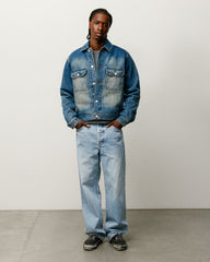 Stüssy Denim Trucker Jacket in Dark Wash Indigo, unisex | product-card-slider