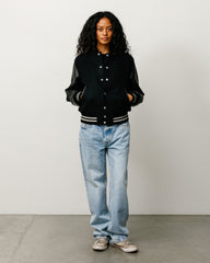 Stüssy Slim Jean Denim in Light Wash Indigo, straight cut unisex 100% cotton