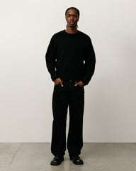 Waffle Cashmere Sweater Mens Long Sleeve In Black | product-card-slider