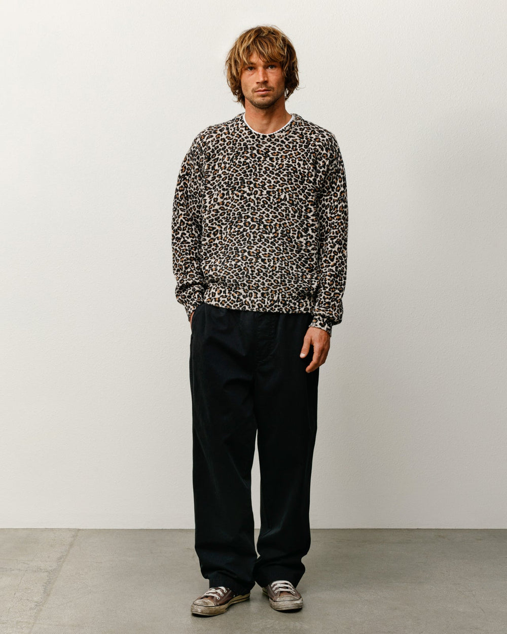 Leopard Sweater Mens Long Sleeve In Leopard | product-card-slider