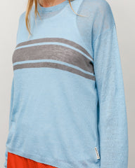 Striped Long Sleeve Sweater Unisex Long Sleeve In Blue