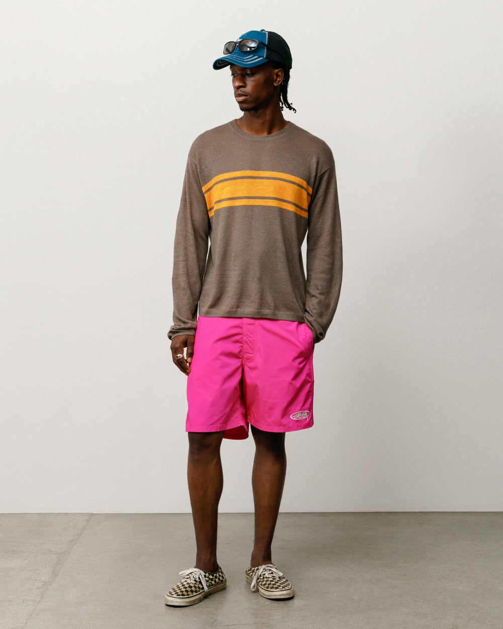 Lightweight Striped Sweater Pullover in the color Brown | product-card-slider
