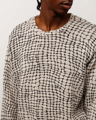 Mesh Print Sweater Unisex Long Sleeve In Mesh Net