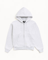 Basic Diamond Zip Hood Mens Long Sleeve In Ash Heather