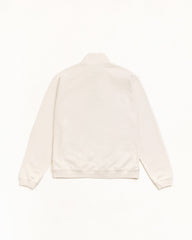 Zip Fleece Mock Neck Unisex Long Sleeve In Cream