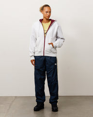 Double Faced Zip Hood Unisex Long Sleeve In Ash Heather