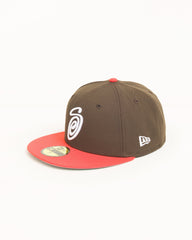 Curly S 59fifty New Era Cap Unisex In Brown/orange | product-card-slider