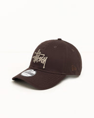 9TWENTY Basic Cap in Brown cotton twill with raised Stüssy logo embroidery | product-card-slider