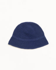 Basic Linen Knit Bucket Unisex In Navy | product-card-slider