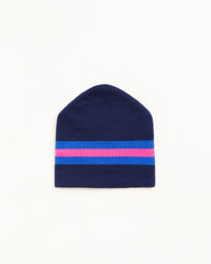 Stripe Ski Beanie Unisex In Navy | product-card-slider