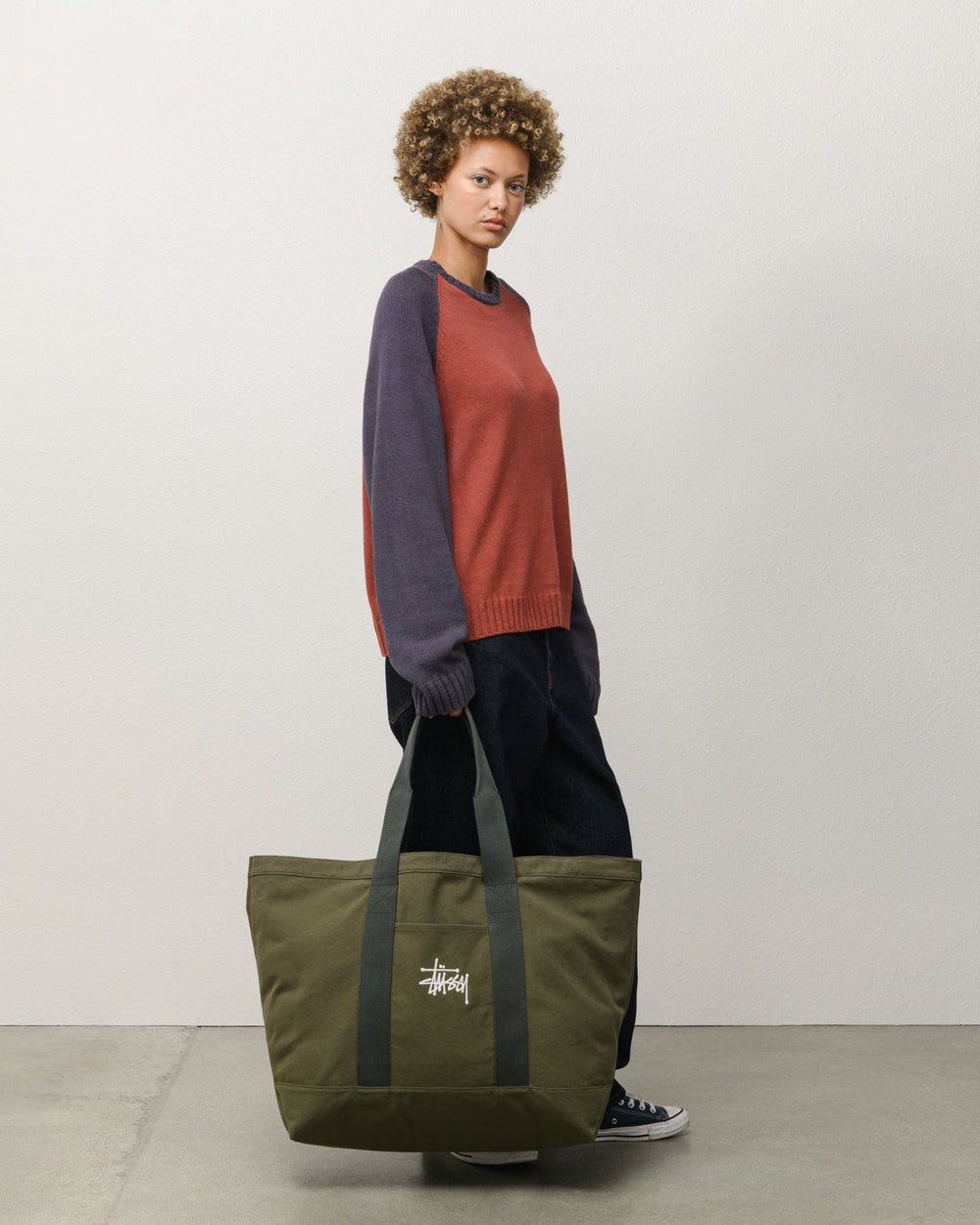 Canvas Extra Large Tote Bag Accessories Tote Bag in Green | product-card-slider