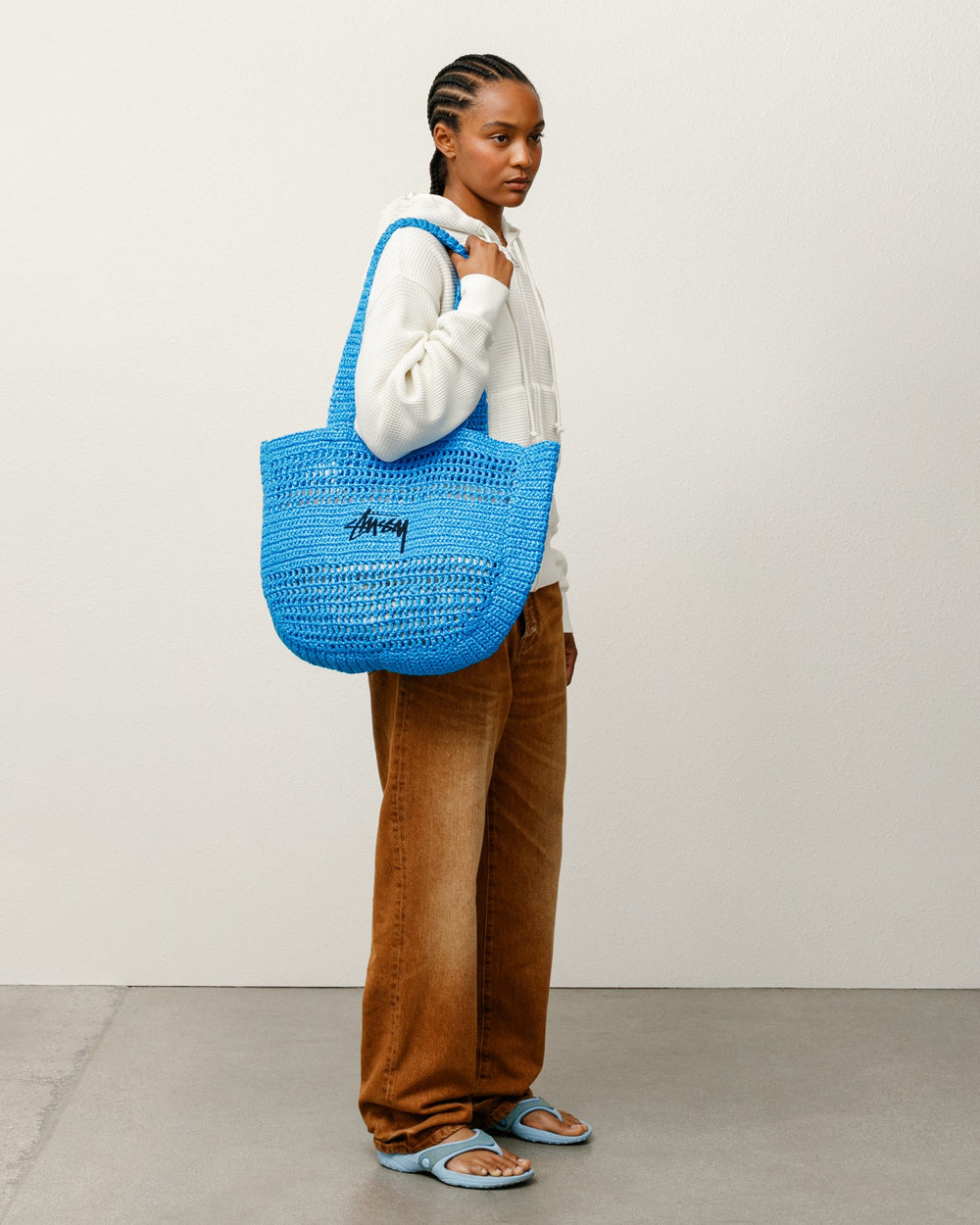 Woven Tote Bag Accessories in Blue | product-card-slider
