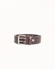 Leather Punch Out Belt Unisex In Brown | hero:main:collection:graphics,lazy-tees,mens-swim,womens-swim,swim,basic-9twenty,button-ups,jerseys,thermals,shorts,trunks,cargos,denim-jeans,bottoms,bags,belts,wearables,gear,footwear,new-arrivals,shirts,tops-shirts,all,tees,outerwear,denim,knits,accessories,sunglasses,hoodies,sweats,mens-hoodies-sweatshirts,shorts,pants,bottoms,crew-sweats,zip-ups,swim,sweatpants, | product-card-slider