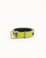 Leather Argyle Belt Unisex In Lime | hero:main:collection:new-arrivals,shirts,tops-shirts,all,tees,outerwear,denim,knits,accessories,sunglasses,hoodies,sweats,mens-hoodies-sweatshirts,shorts,pants,bottoms,crew-sweats,zip-ups,swim,sweatpants,graphics,lazy-tees,swim,basic-9twenty,button-ups,shorts,cargos,denim-jeans,bottoms,bags,belts,wearables,gear,footwear,button-ups,basic-tops,jerseys,big-ol,classics,slim,jackets,all, | product-card-slider
