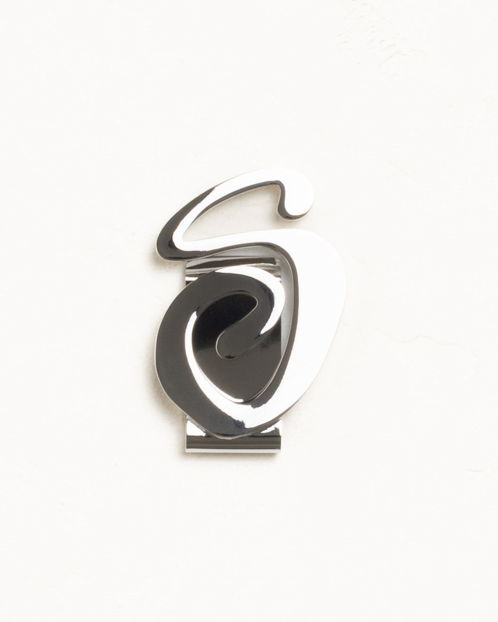 Swirly S Money Clip Accessories In Silver | hero:main:collection:new-arrivals,shirts,tops-shirts,all,tees,outerwear,denim,knits,accessories,sunglasses,hoodies,sweats,mens-hoodies-sweatshirts,shorts,pants,bottoms