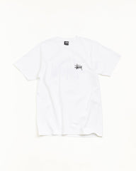 Basic Stüssy Tee Unisex Short Sleeve T-Shirt in White | product-card-slider