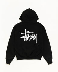 Basic Stüssy Hoodie in Black | hero:main:collection:new-arrivals,shirts,tops-shirts,all,tees,outerwear,denim,crew-sweats,knits,accessories,sunglasses,hoodies,sweats,mens-hoodies-sweatshirts,shorts,pants,bottoms,basic-stussy-sweats,basic-stussy-tees, | product-card-slider