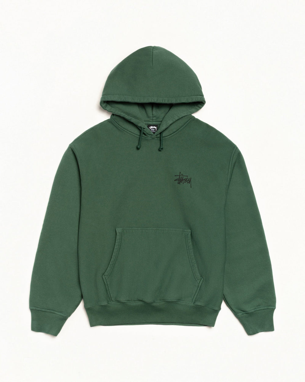 Basic Stussy Pig. Dyed Hood Mens Long Sleeve In Pine | product-card-slider
