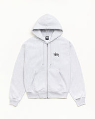 Basic Stüssy Zip Hoodie in Ash Heather | hero:main:collection:new-arrivals,shirts,tops-shirts,all,tees,outerwear,denim,knits,accessories,sunglasses,hoodies,sweats,mens-hoodies-sweatshirts,shorts,pants,bottoms,crew-sweats,zip-ups,swim,sweatpants,graphics,lazy-tees,mens-swim,womens-swim,swim,basic-9twenty,button-ups,jerseys,thermals,shorts,trunks,cargos,denim-jeans,bottoms,bags,belts,wearables,gear,footwear,button-ups,basic-tops,jerseys, | product-card-slider