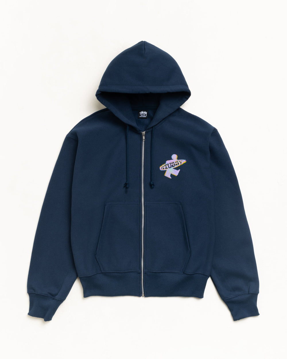 Dot Surf Zip Hood Unisex Long Sleeve In Navy | hero:main:collection:shirts,tops-shirts,all,tees,outerwear,denim,knits,accessories,sunglasses,hoodies,sweats,mens-hoodies-sweatshirts,shorts,pants,bottoms,crew-sweats,zip-ups,swim,sweatpants, | product-card-slider