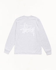 Basic Stussy Ls Tee Unisex Long Sleeve In Ash Heather | hero:main:collection:new-arrivals,shirts,tops-shirts,all,tees,outerwear,denim,knits,accessories,sunglasses,hoodies,sweats,mens-hoodies-sweatshirts,shorts,pants,bottoms,crew-sweats,zip-ups,swim,sweatpants,graphics,lazy-tees,swim,basic-9twenty,button-ups,shorts,cargos,denim-jeans,bottoms,bags,belts,wearables,gear,footwear,button-ups,basic-tops,jerseys,big-ol,classics,slim,jackets,all,basic-stussy-tees, | product-card-slider