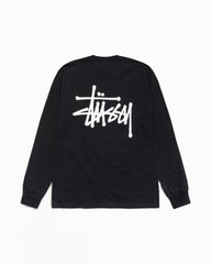 Basic Stussy Ls Tee Mens Long Sleeve In Black | hero:main:collection:new-arrivals,shirts,tops-shirts,all,tees,outerwear,denim,knits,accessories,sunglasses,hoodies,sweats,mens-hoodies-sweatshirts,shorts,pants,bottoms | product-card-slider