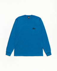 Basic Stüssy LS Tee unisex long sleeve in blue colorway | product-card-slider