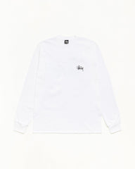 Basic Stüssy LS Tee unisex long sleeve in white cotton | product-card-slider