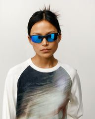 Hiro Sunglasses Unisex In Frost Black/blue Mirror Lens | product-card-slider