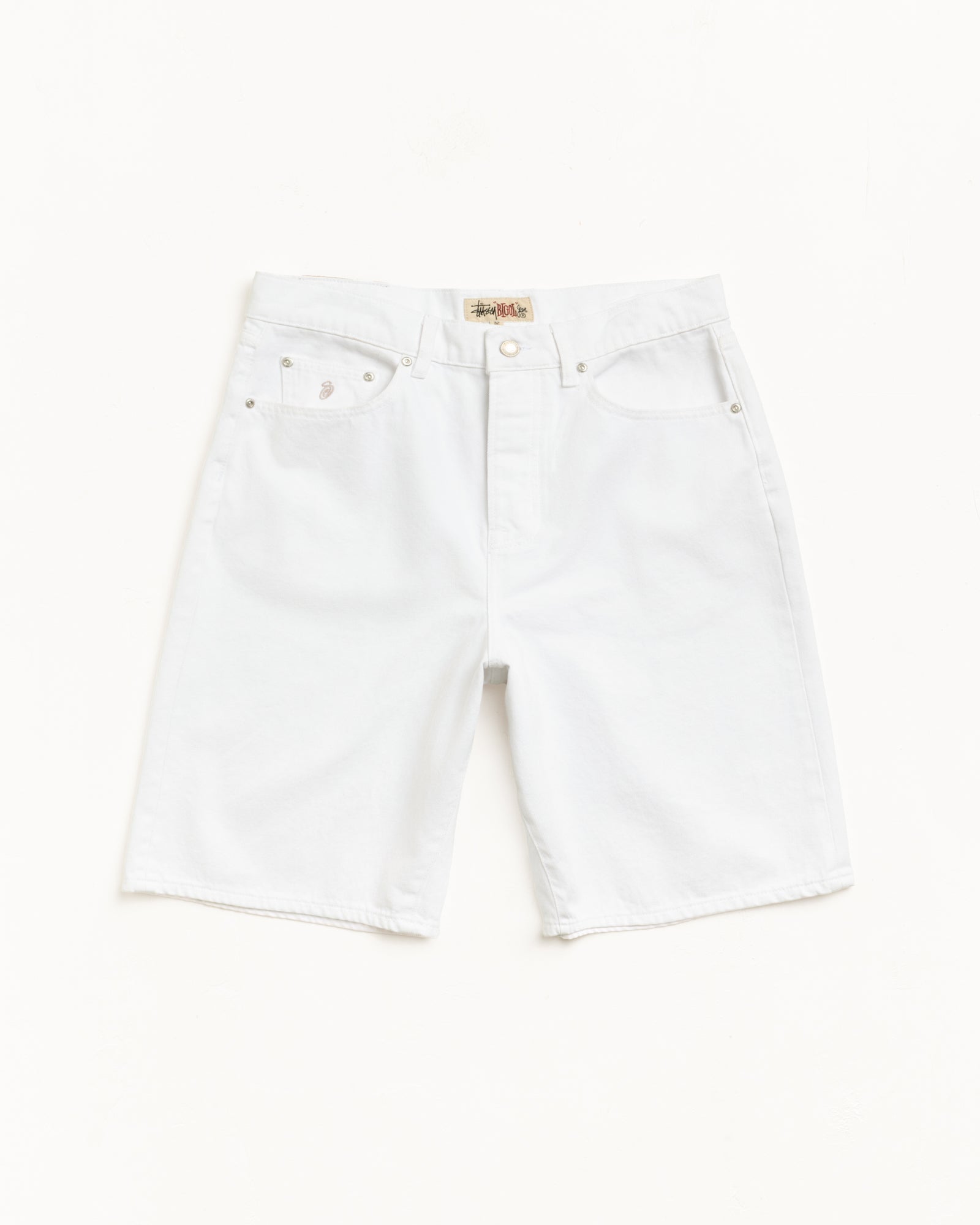 Big Ol Short Denim Mens Regular In White | hero:main:collection:new-arrivals,shirts,tops-shirts,all,tees,outerwear,denim,knits,accessories,sunglasses,hoodies,sweats,mens-hoodies-sweatshirts,shorts,pants,bottoms,crew-sweats,zip-ups,swim,sweatpants,graphics,lazy-tees,swim,basic-9twenty,button-ups,shorts,cargos,denim-jeans,bottoms,bags,belts,wearables,gear,footwear,button-ups,basic-tops,jerseys,big-ol,classics,slim,jackets, | product-card-slider