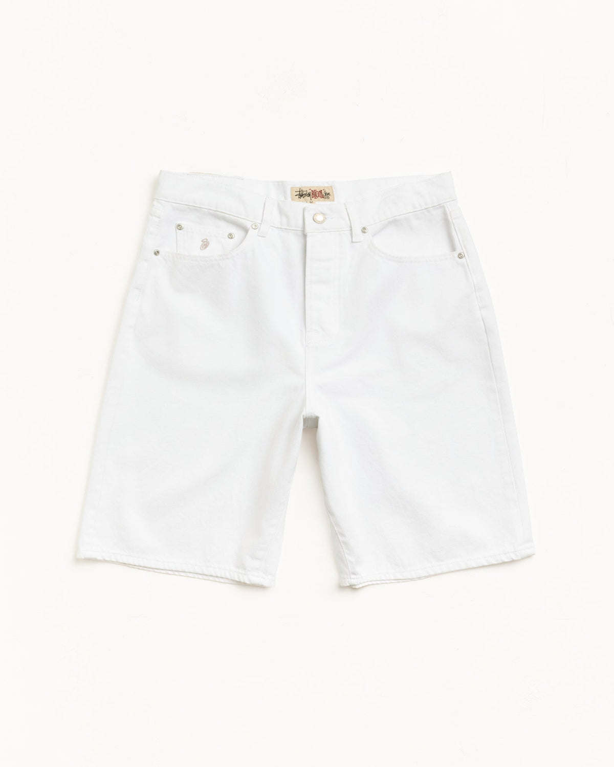 Big Ol Short Denim Mens Regular In White | hero:main:collection:new-arrivals,shirts,tops-shirts,all,tees,outerwear,denim,knits,accessories,sunglasses,hoodies,sweats,mens-hoodies-sweatshirts,shorts,pants,bottoms,crew-sweats,zip-ups,swim,sweatpants,graphics,lazy-tees,swim,basic-9twenty,button-ups,shorts,cargos,denim-jeans,bottoms,bags,belts,wearables,gear,footwear,button-ups,basic-tops,jerseys,big-ol,classics,slim,jackets, | product-card-slider