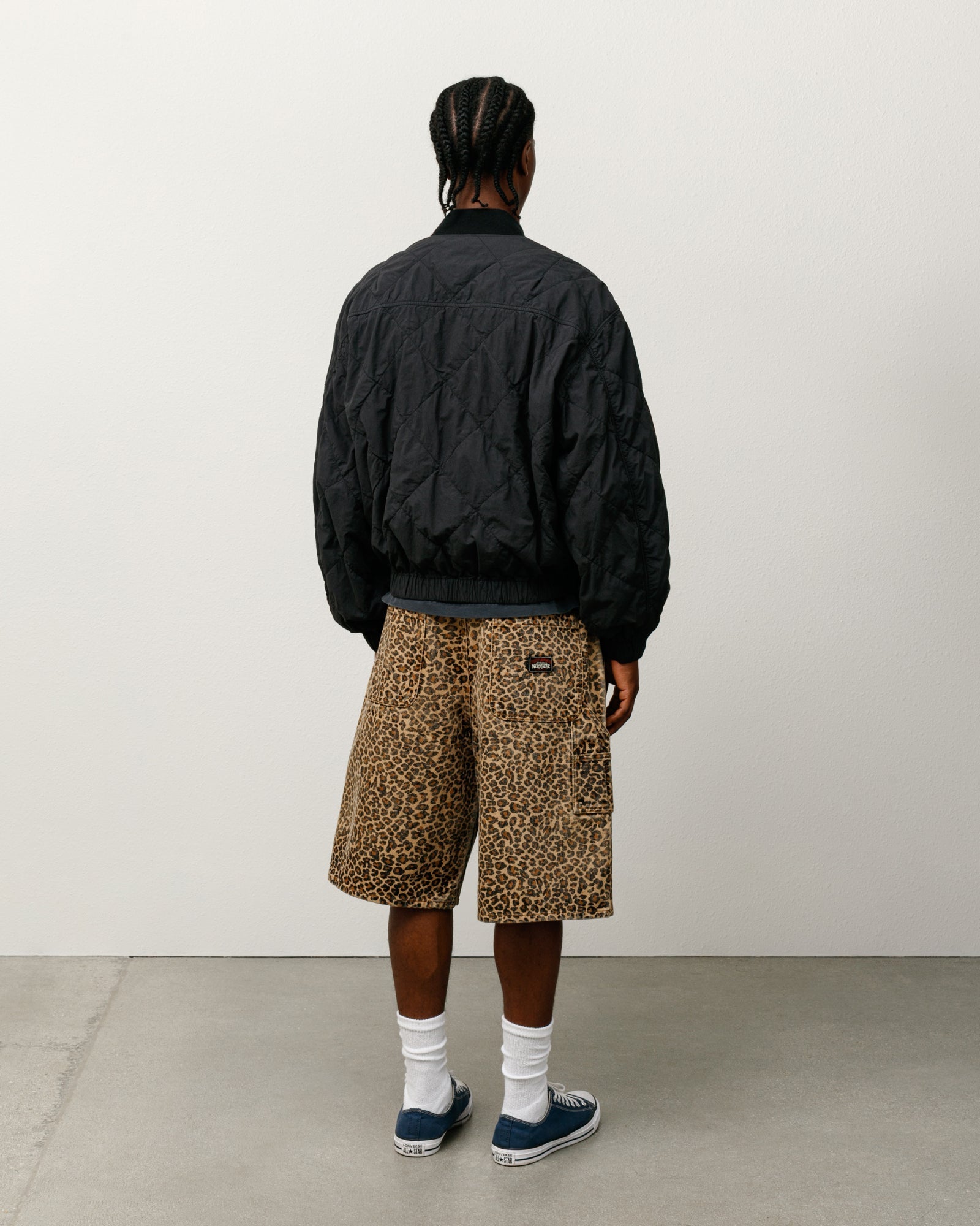 Work Short Vintage Wash Mens Regular In Leopard
