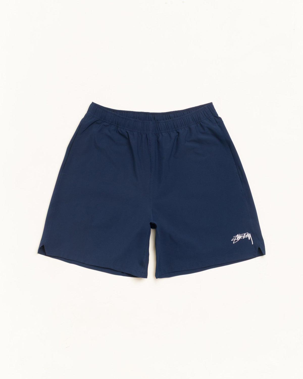 Sport Short short in Navy, unisex performance fabric with elastic waist and Stüssy logo | hero:main:collection:new-arrivals,shirts,tops-shirts,all,tees,outerwear,denim,knits,accessories,sunglasses,hoodies,sweats,mens-hoodies-sweatshirts,shorts,pants,bottoms,crew-sweats,zip-ups,swim,sweatpants,graphics,lazy-tees,mens-swim,womens-swim,swim,basic-9twenty,button-ups,jerseys,thermals,shorts,trunks,cargos,denim-jeans,bottoms,bags,belts,wearables,gear,footwear,button-ups,basic-tops,jerseys, | product-card-slider