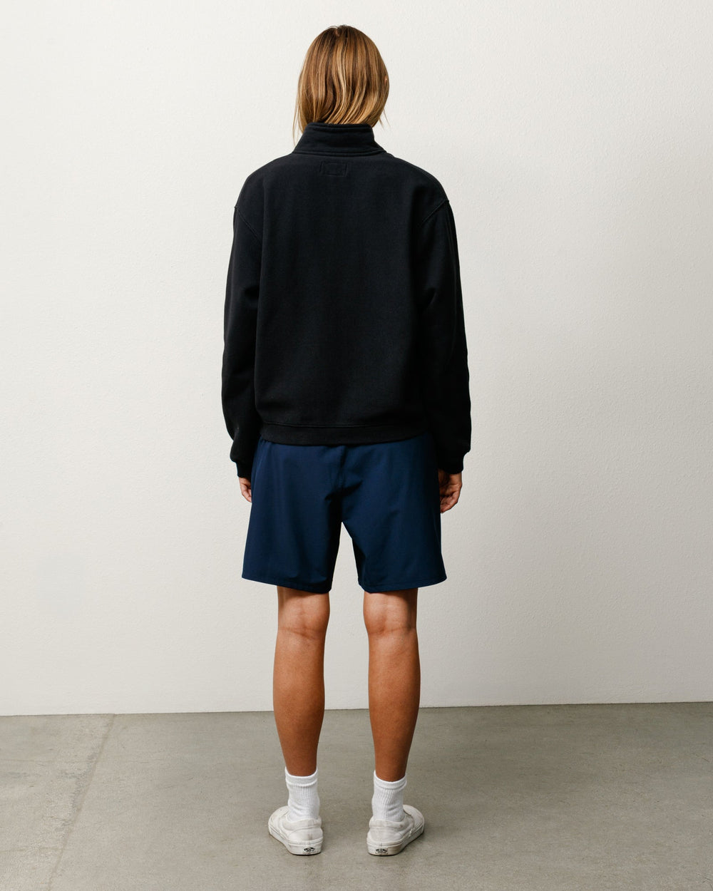Sport Short unisex performance shorts in navy with elastic waist